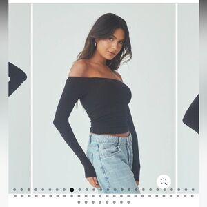 COPY - Klassy Network OFF THE SHOULDER BRAMI in Black, medium. NEW, never worn